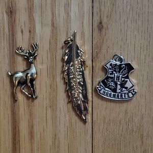 Harry Potter necklace charms Hot Topic set, gift for men, women, or children